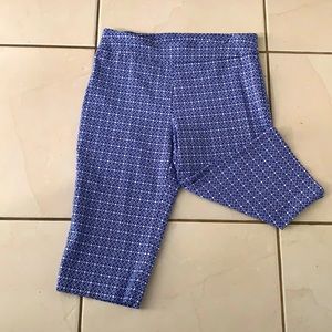 Counterparts Blue & White Capri Pants Sz 12